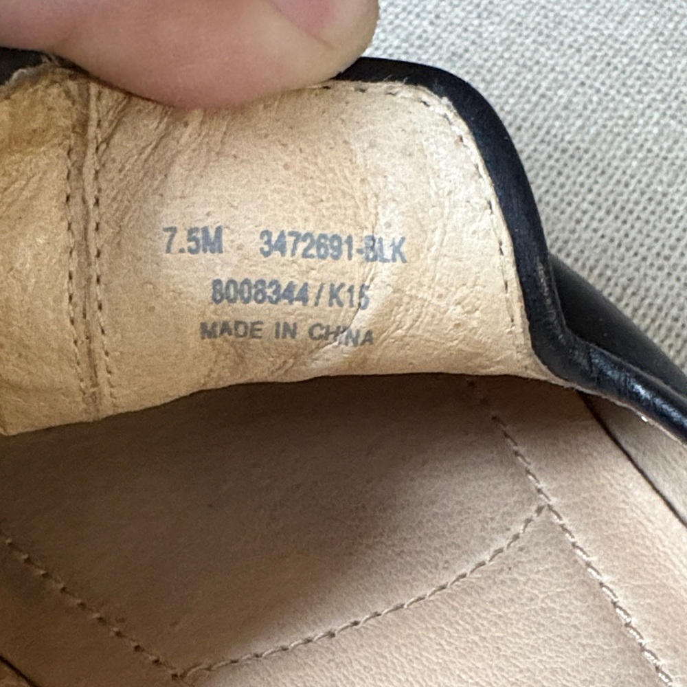 Frye Classic Black Leather Point Toe Flat Loafers - Picture 5 of 9
